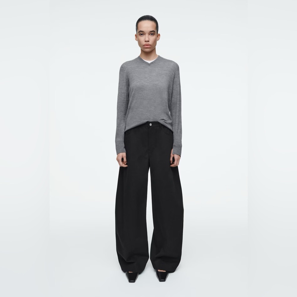 COS Deconstructed cotton barrel leg pants